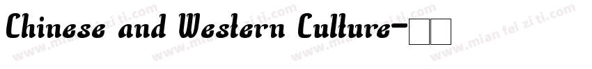 Chinese and Western Culture字体转换